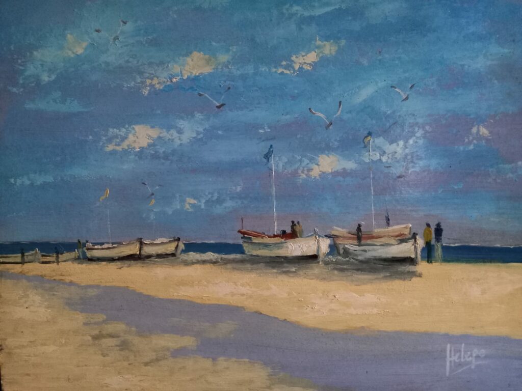 Botes en la playa